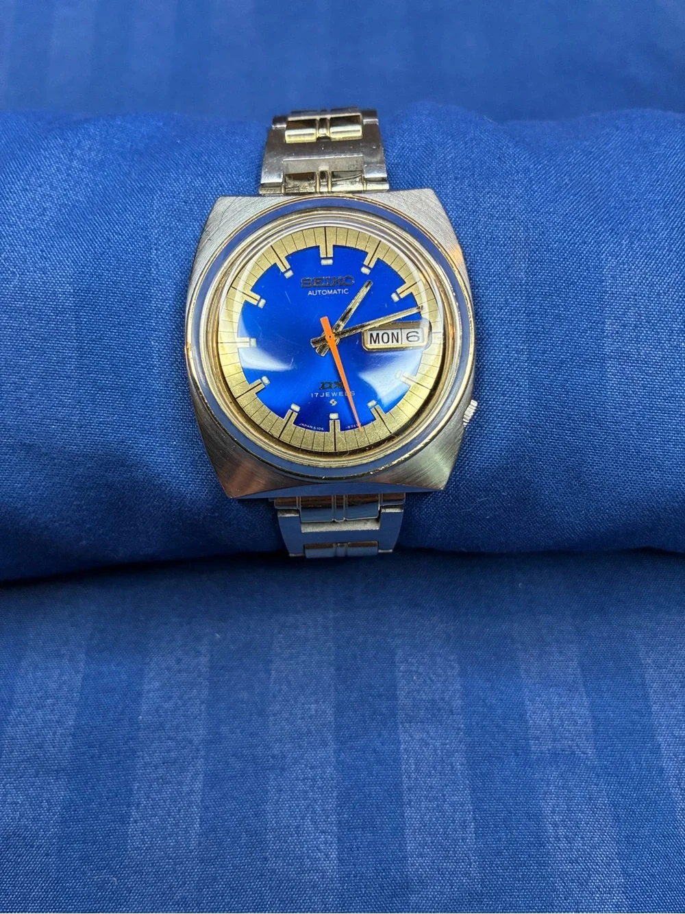 Seiko Blue Dial with Gold Accents Men's Watch